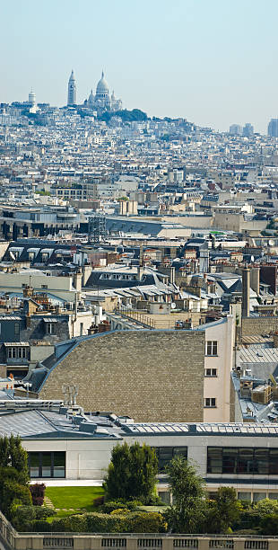 Sacre-Coeur and the rooftops of Paris  place pigalle stock pictures, royalty-free photos & images