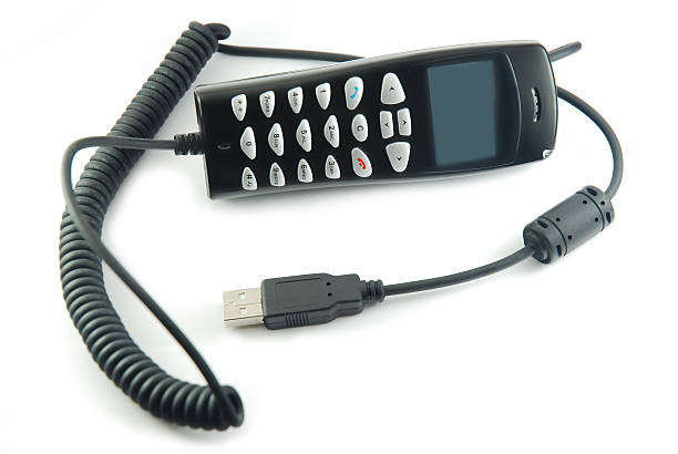 USB phone stock photo