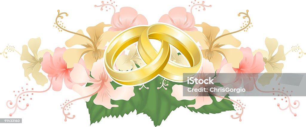 Свадебные motif - Стоковые иллюстрации Обручальное кольцо роялти-фри
