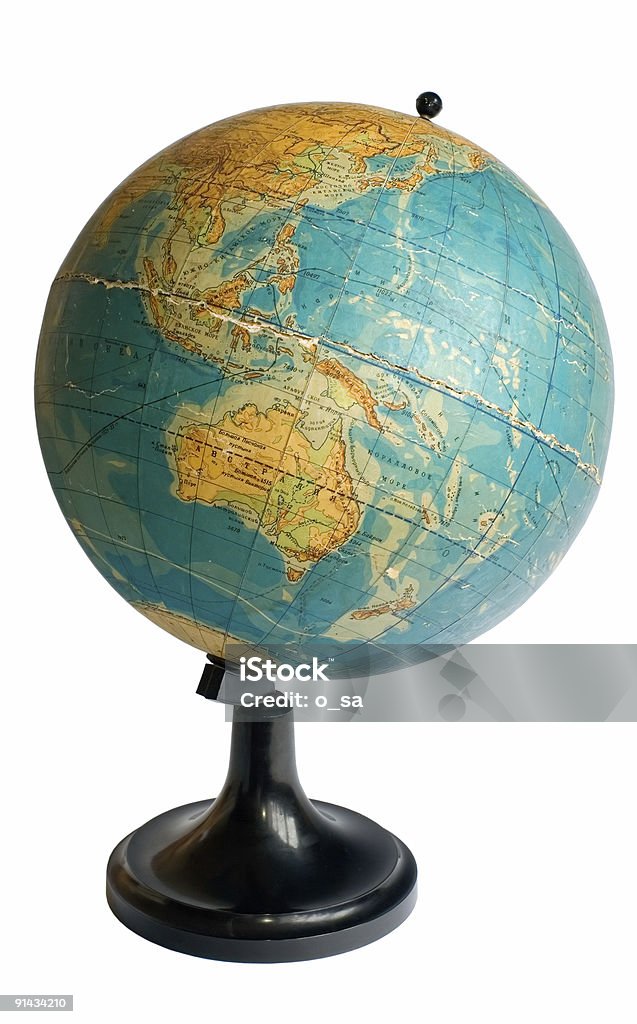 Un vecchio globo Australia - Foto stock royalty-free di Acqua