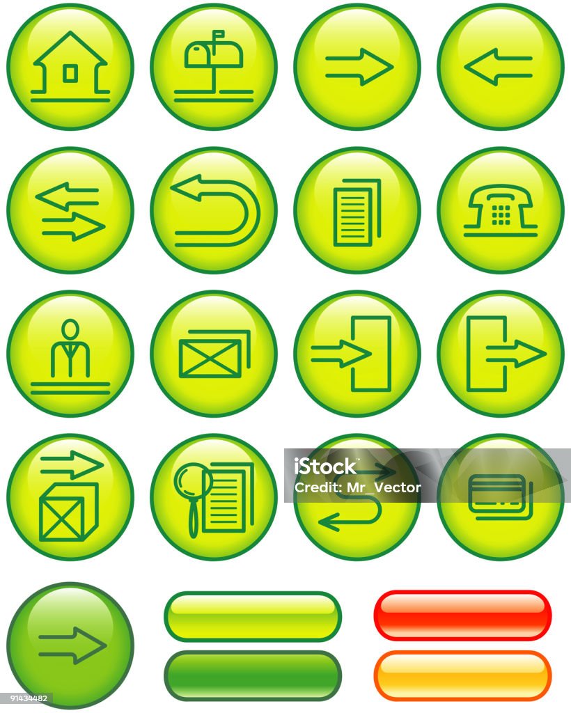 Web-Icons Set - Lizenzfrei Bankkarte Stock-Illustration