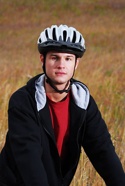 istock Young male with a bike helmet 91434720