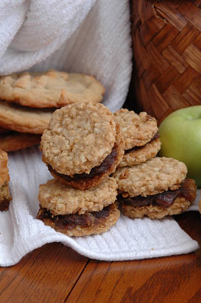 Oatmeal Date Cookies stock photo