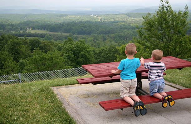 boys at scenic overlook