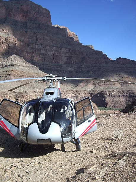 istock helicopter landed in grand canyon 91436104