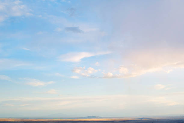 cloudscape sky sunset abstract mountain landscape stock photo