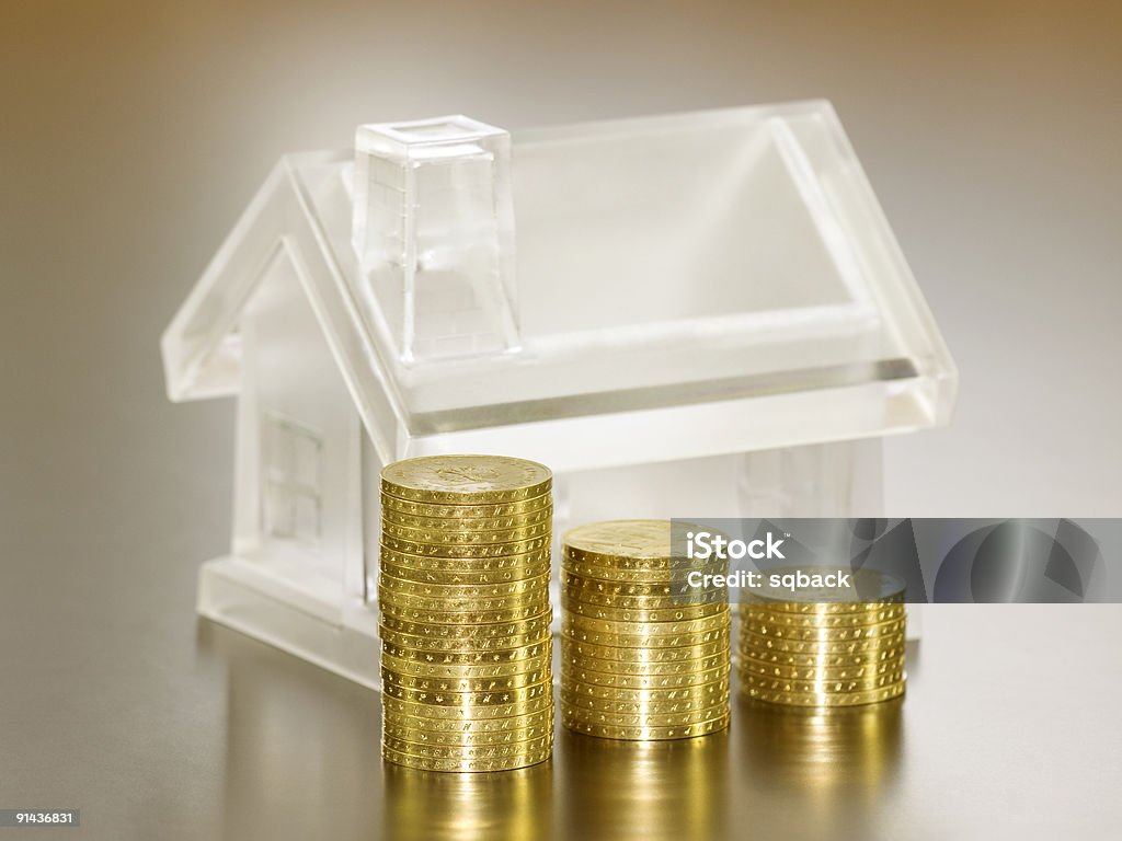 Crystal casa e denaro - Foto stock royalty-free di Casa