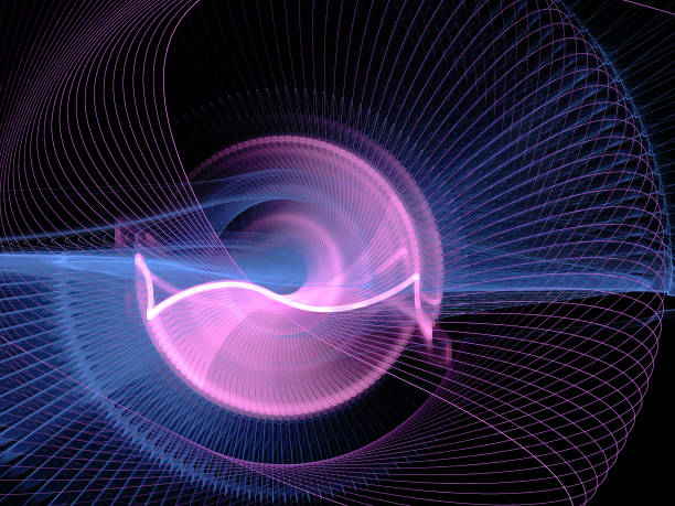 istock Abstract illustration of a fractal spiral pattern on black background 914376470