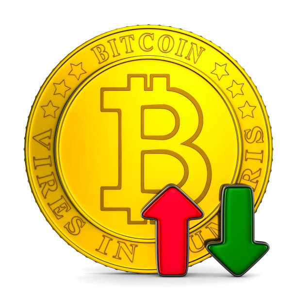 infografica crescita bitcoin su sfondo bianco. illustrazione 3d isolata - 5504 foto e immagini stock