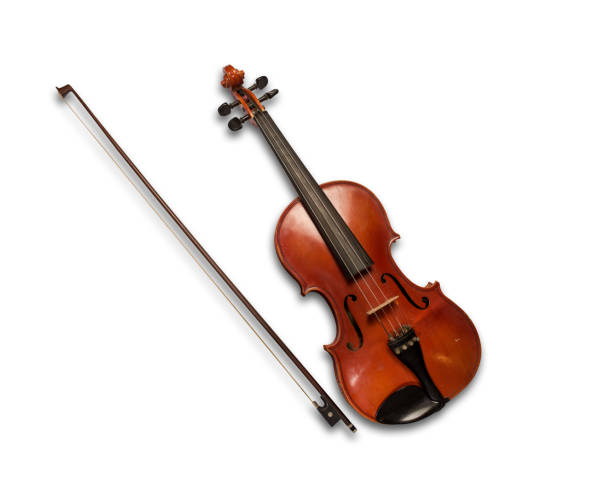istock Brown violin isolated under the white background 914381842