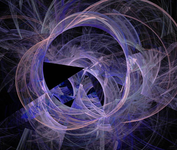 istock Abstract illustration of a fractal pattern on black background 914382642