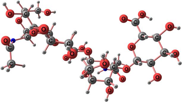 Hyaluronic acid molecular structure isolated on white stock photo