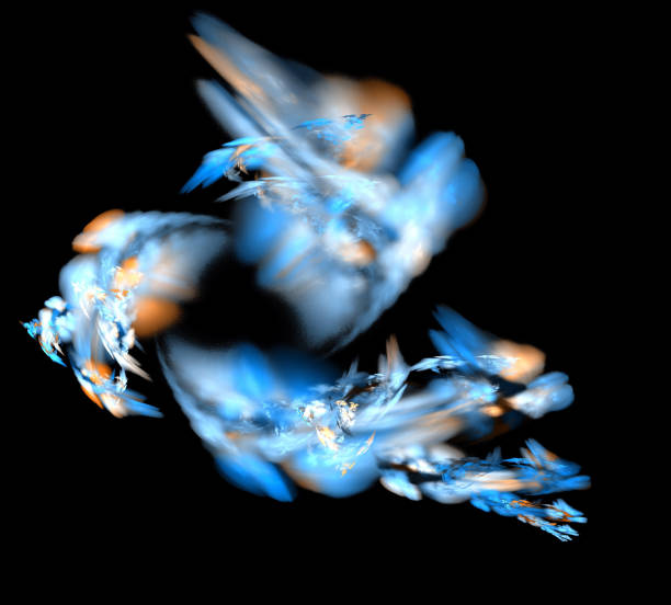 istock image of one Digital Fractal on Black Color 914389264