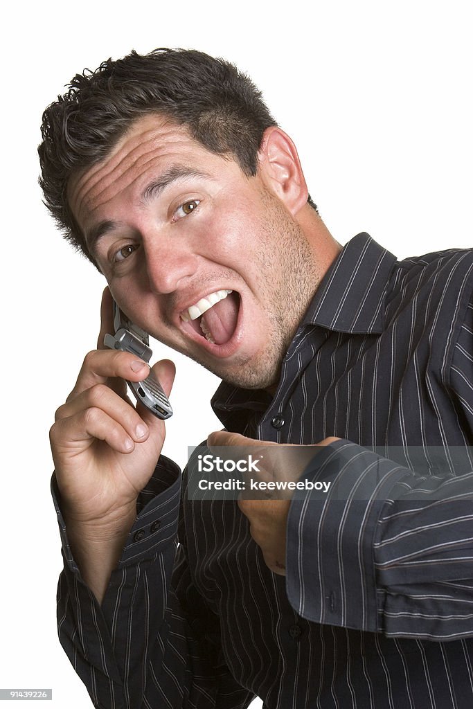 Feliz homem de telefone - Foto de stock de Adolescente royalty-free