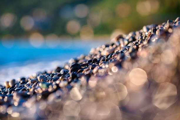 sea pebbles in the sun