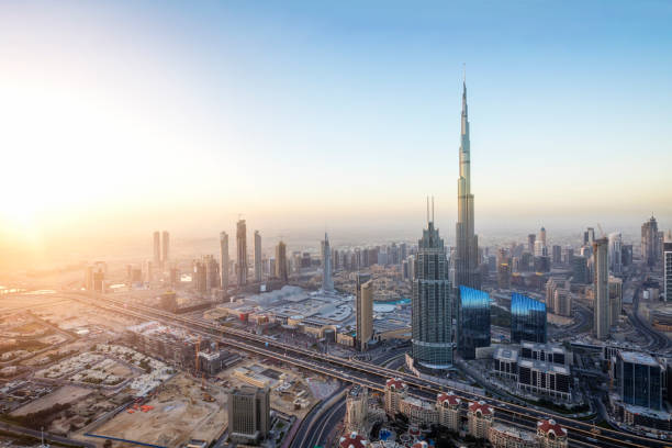 istock Dubai at sunrise form 79th floor 914392772