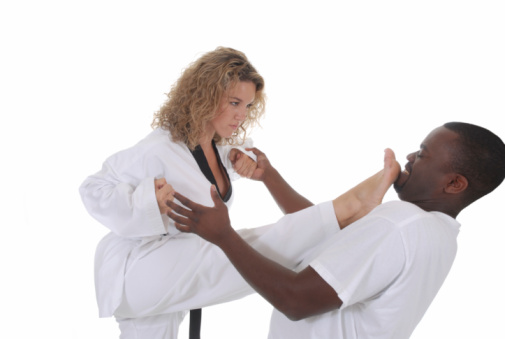 Kick To Face Front Kick To The Face Stock Photo - Download Image Now - Adult, Black ...