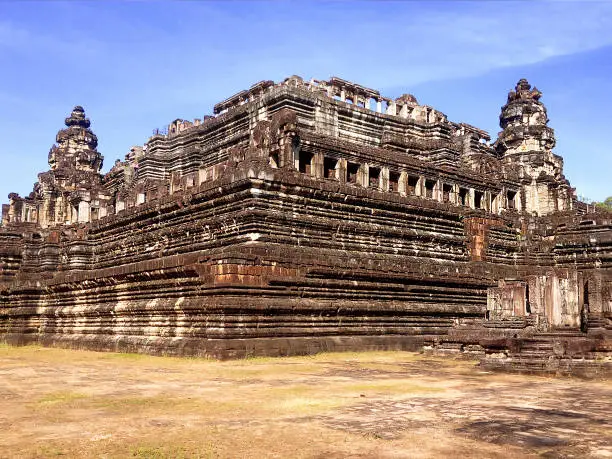 Photo of Baphuon temple in Siem Reap, Cambodia. The Baphuon is a temple at Angkor Thom. Built in the mid-11th century.