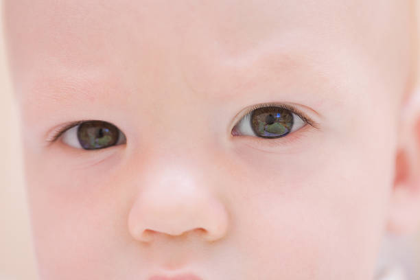 Serious baby face. Eyes close-up  dearness stock pictures, royalty-free photos & images