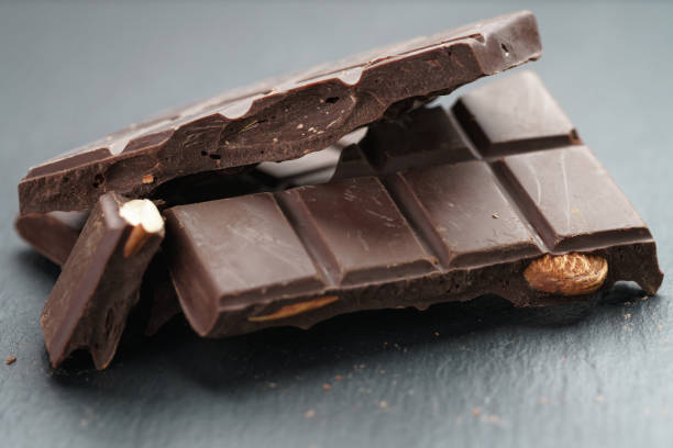 istock homemade chocolate with almond nuts on slate board 914406372