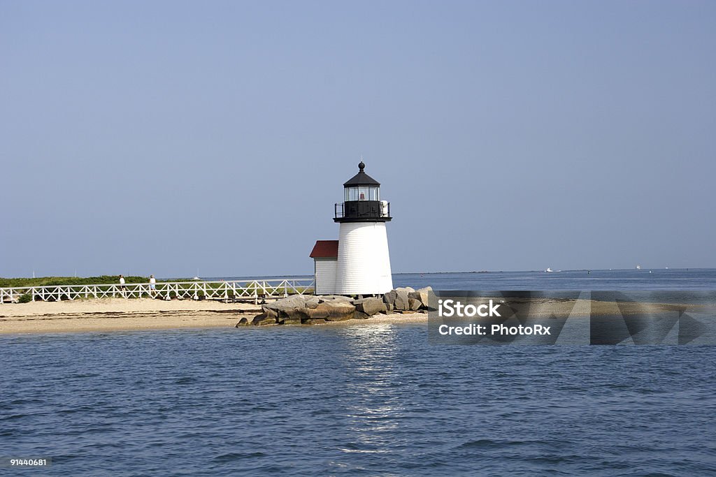 Día de verano en Brant punto faro de la isla de isla de Nantucket - Foto de stock de Isla de Nantucket libre de derechos