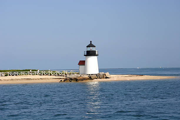 istock Summer Day at Brant point lighthouse Nantucket Island 91440681