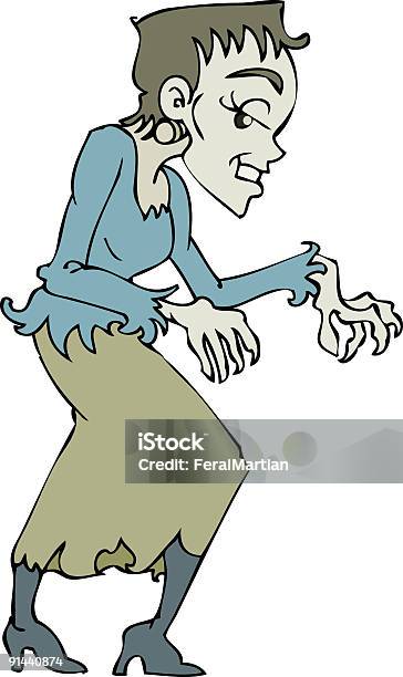 Fêmea Frankenstein - Arte vetorial de stock e mais imagens de Adulto - Adulto, Andar, Animal