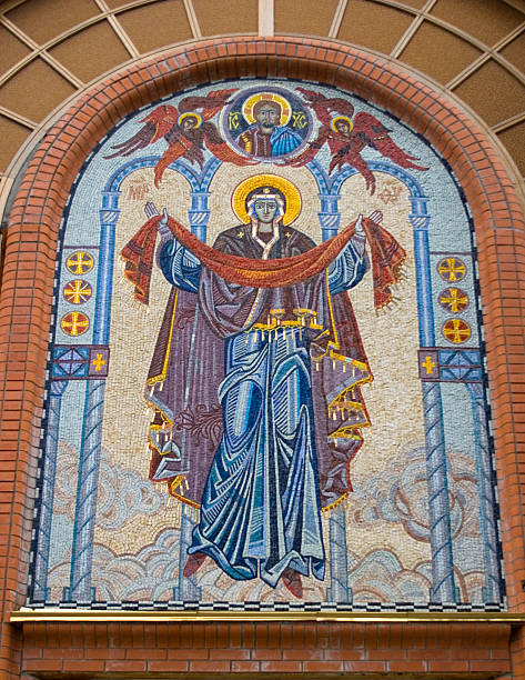 istock fresco over church entrance 91441715