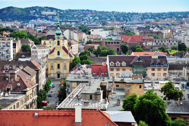 istock Budapest cityscape. Top view of the central district 914431746