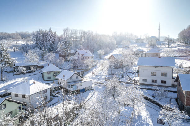 istock Village during snowy winter season. 914432572