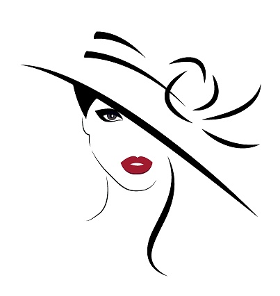 Young Woman in hat. Vector illustration