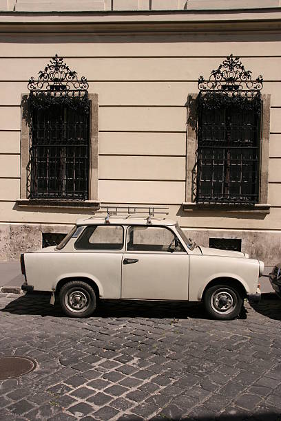 istock Old town and vintage car 91443491