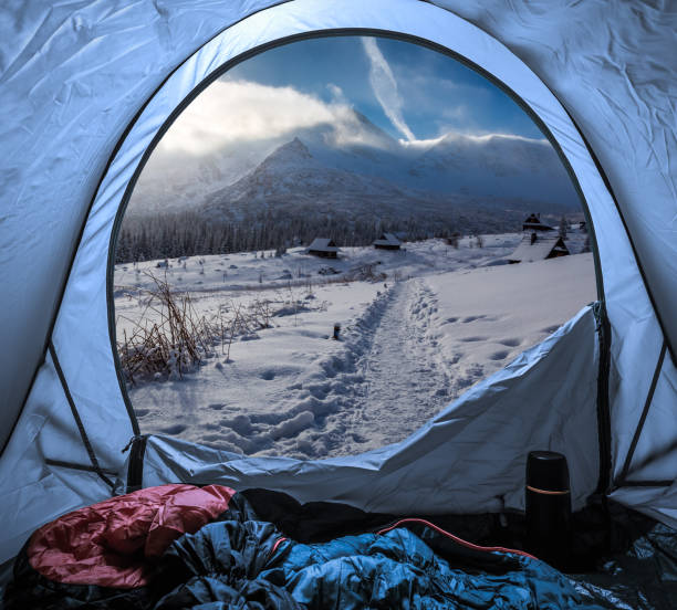 istock Mountain camping in cold winter, Tatras, Poland 914435418