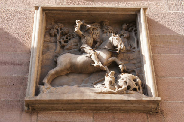 istock Stone relief of St. George 914436186