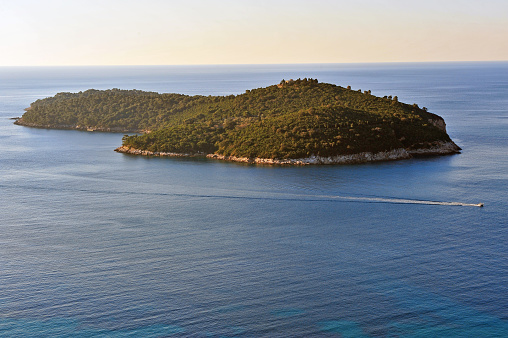 Beautiful green island in Croatia, mediterranean sea