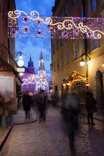 istock Christmas Decorations on Piwna Street in Warsaw 914443908