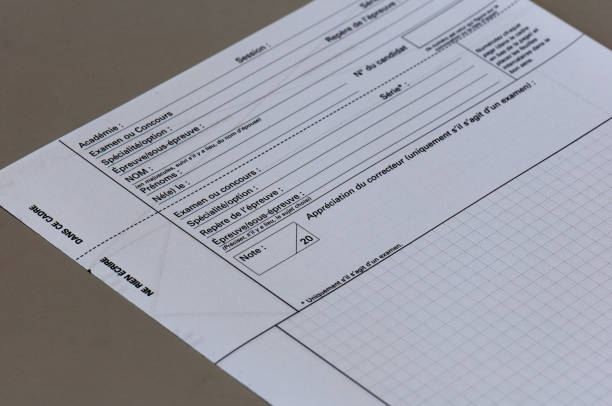 istock Blank exam copy, France 914444022