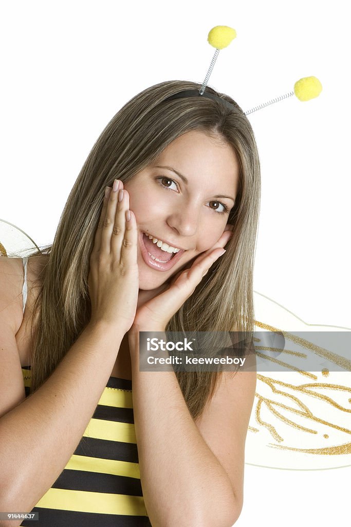 Beautiful Bee Girl  Adolescence Stock Photo