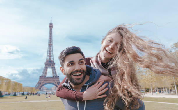 istock Happy Young Couple enjoying Paris in Summertime 914447024