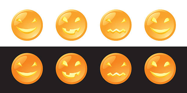 Botões de Halloween - ilustração de arte em vetor