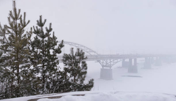istock A large metal bridge in winter storm 914453942