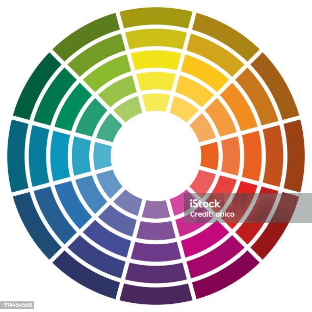 Color Del Roure Roue De Couleur Avec Douze Couleurs Vecteurs libres de droits et plus d ...