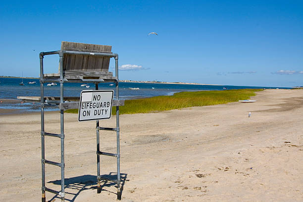 istock No lifeguard on duty. Summer is over. 91445671