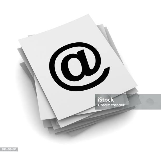 E Mail Stack Concept Illustration Stock Photo - Download Image Now ...