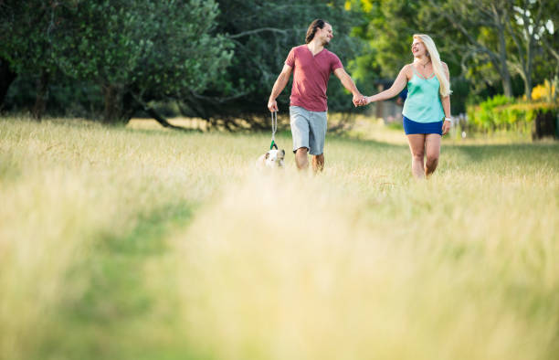 istock Couple enjoying outdoors with their dog. 914461696