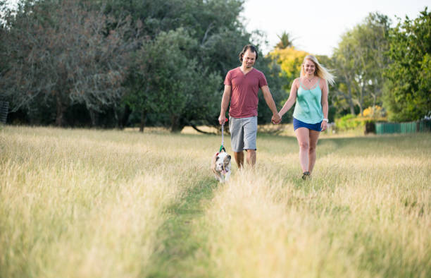 istock Couple enjoying outdoors with their dog. 914461716