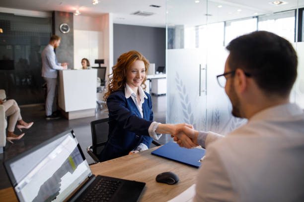 istock Young businessman welcomes a new employee with a handshake 914462102