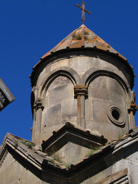 Armenian church, Tsaghkadzor stock photo