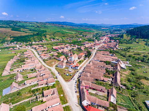 Archita Saxon Village Transylvania Romania aerial view