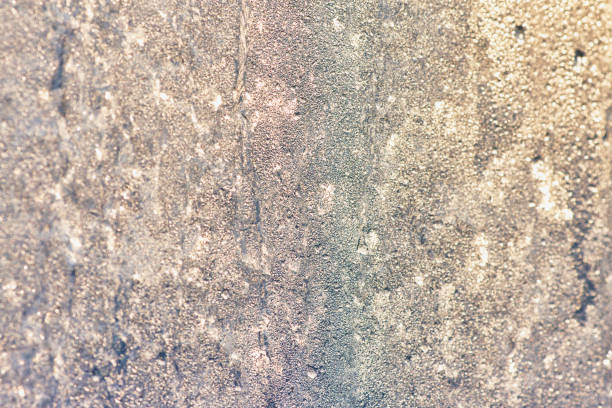 istock Frozen glass, ice texture on window, natural background 914469912